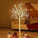 Lighted Birch Tree 6 Ft 96 LED for Christmas Holiday Party Decorations Home Wedding Festival,Indoor and Outdoor Use,Warm White