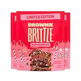 Brownie Brittle – Chocolate Chip Peppermint Thin and Crispy Sweet Snacks (Pack of 3, 4 oz), Rich Gourmet Brownie Bites Dessert