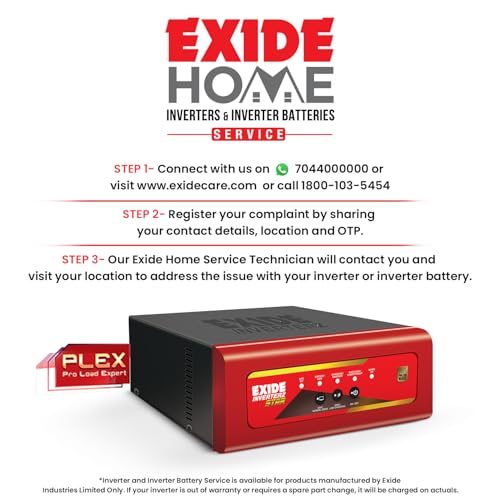 Image of EXIDE Star START12V1125 1125VA Pure Sine Wave Home UPS Inverter | PLEX Pro Load Expert Technology | LED Display | Wide Voltage Range | 42-Month Warranty