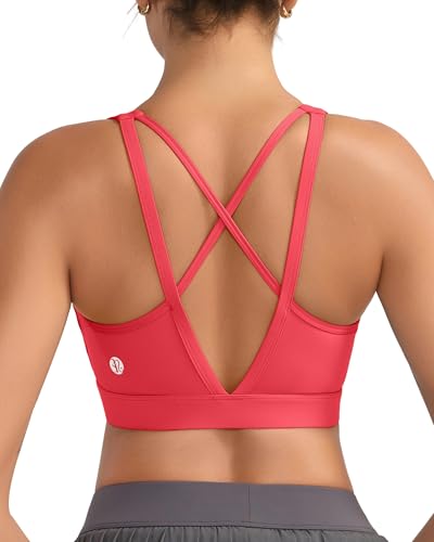 Image of RUNNING GIRL High Impact Sports Bras for Women, High Support Running Sports Bra Moulded Cup Strappy Sports Bras