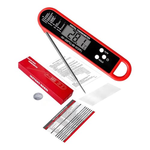 Thermomètre à viande numérique étanche rétroéclairé pour friture et gril