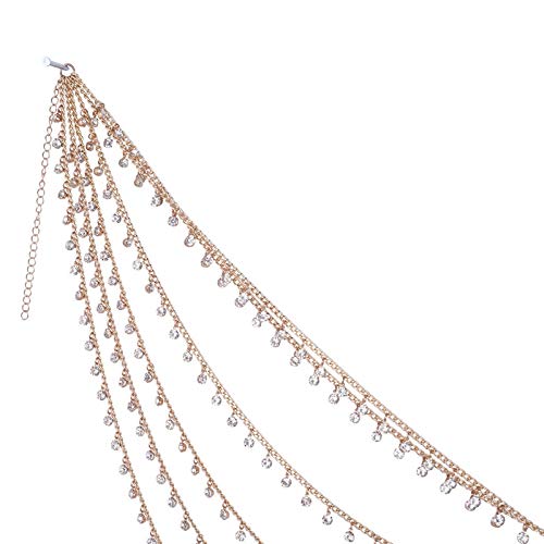 Cadena de aleación dorada con borlas para mujer y complementos de moda 4