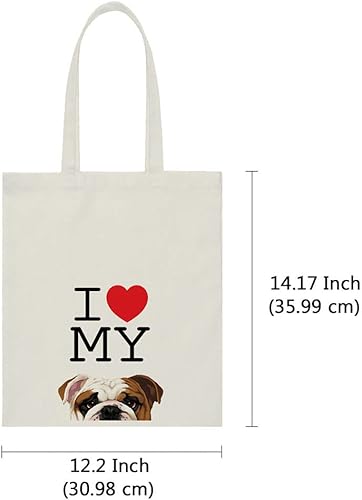 Vista 93 de WIRESTER Bolsa de lona reutilizable para mujeres y niñas, bolsa de compras de comestibles, bolsa de hombro, bolsa de viaje, animal de perro y gato