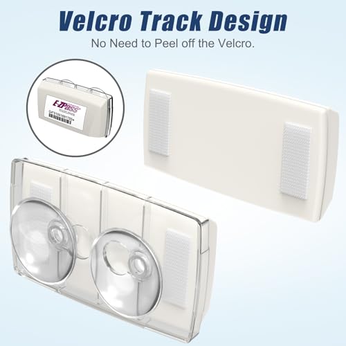 Image of EZ Pass Holder, EZ Pass Holder for Windshield, Transponder Holder for Car with Removable Suction Cups, Toll Pass Holder for EZ Pass Mini /iPass, Install without Peeling off Velcro (Clear, 1Pack)
