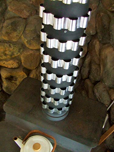 6 Heat Reclaim Radiators For Six Inch Dia. Wood Stove Pipe. Flue Stack Exchanger #TOP4