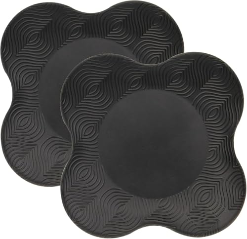2 Packs Yoga Knee Pad Cushion Non Slip Thick Kneeling Pad Exercise Pads Knees Elbows Wrist Hands Head Foam Pilates Kneeling pad for Kneeling Down Workout Pilates Exercise (black)