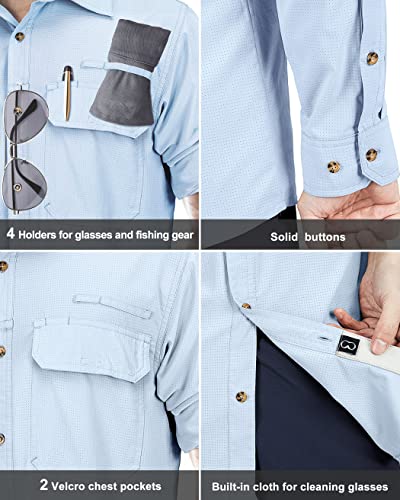 33,000Ft 3JL031A Men'S Long Sleeve Sun Protection Shirt Upf 50+ Uv Quick Dry Cooling Fishing Shirts thumb #4
