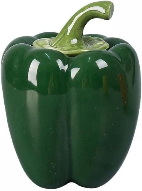 Ceramic Sugar Bowl Pepper Shape Container Candy Dish Food Storage Jar with Lid