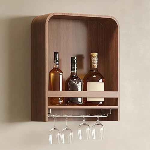 Estanteria Pared Decorativo Moderno con Compartimentos de Almacenamiento, Baldas Flotantes Pared for Copas, for Sala de Estar, Bar, Cocina y Comedor