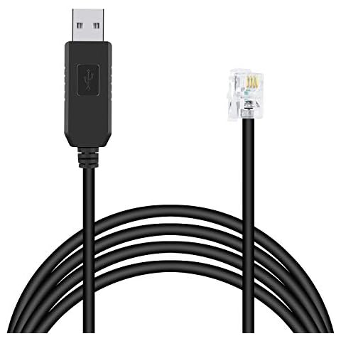 Meade 505 Telescope to PC Control Cable CP2102 RS232 RJ10 Serial Adapter Converter Connector Autostar Audiostar Cable Compatible for ETX127 ETX125 ETX-90 LXD75 LX80 LX90 (Length: 9.8ft) Cover