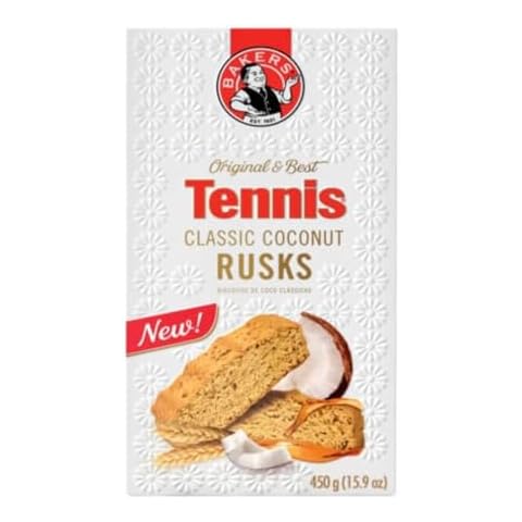 Bakers Tennis Biscuit Rusk | 1 Pack | 450g | Coconut Flavored Rusk | Special Edition | Cover