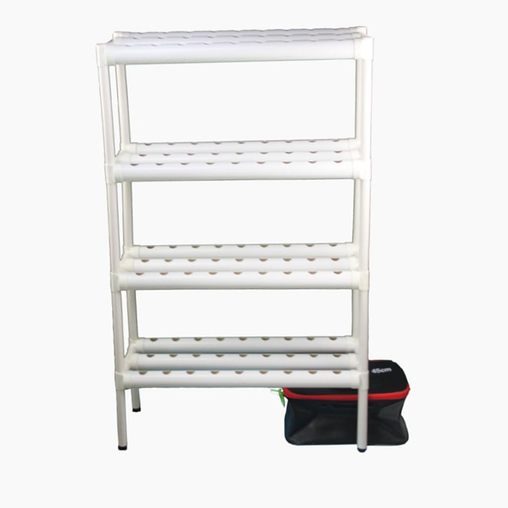 216 Sites - Kit de cultivo hidropónico de 4 capas, 24 tubos, sistema de cultivo hidropónico para verduras de hoja con bomba de agua para frutas, verduras, hierbas
