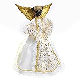 Brown Pug Angel Christmas Tree Topper
