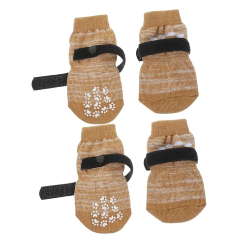 Toddmomy Dog Protectors 4 Pack Small Dog Socks Wear-Resistant Breathable Compact Pet Socks for Puppy Supplies