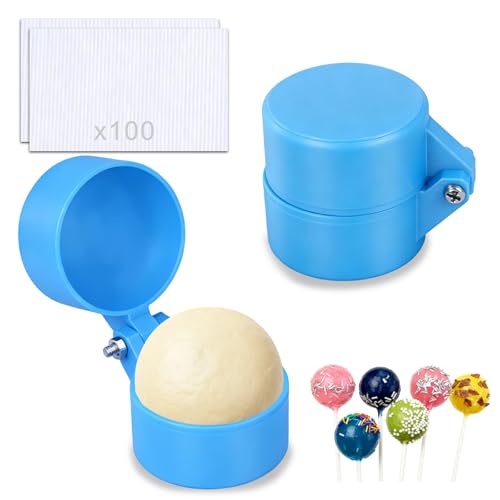 Lot de 2 moules à cake pop avec 100 bâtonnets - Imprimés en 3D - Pour cake pops, dessert DIY - Pour la maison, un mariage et une fête d'anniversaire