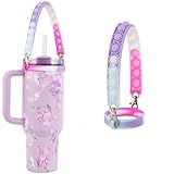 AAUP Stanley Cup Accessories Fingertip Pop Fidget Handle Strap, Fun Silicone Fingertip Pop Handle Strap for Stress Relief and Focus, Compatible Stanley Cup 8-40 OZ Bottles (Colorful A)