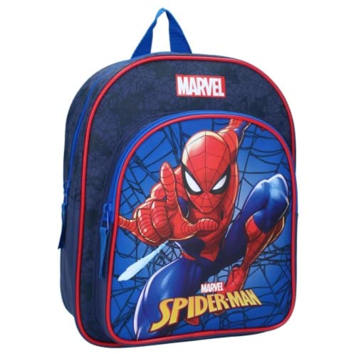 mybagstory - Sac à dos - Spider Man - Marvel - Enfant - Ecole - Primaire - Maternelle - Garderie - Crèche - Cartable garçon - Taille 30 cm - Bretelles réglables Cover