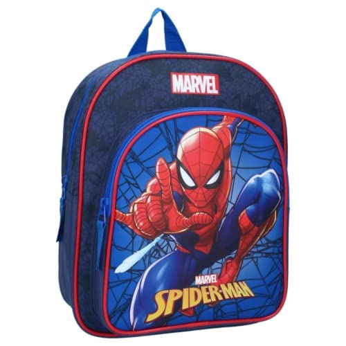 mybagstory - Sac à dos - Spider Man - Marvel - Enfant - Ecole - Primaire - Maternelle - Garderie - Crèche - Cartable garçon - Taille 30 cm - Bretelles réglables