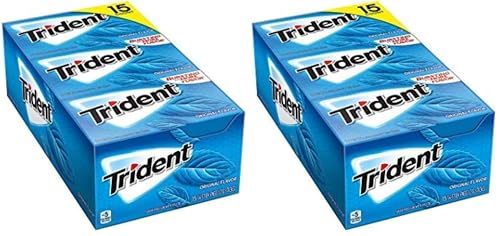 Image of Trident Imported Sugar Free Gum, Original Flavour, 14 Count (Pack of 24)