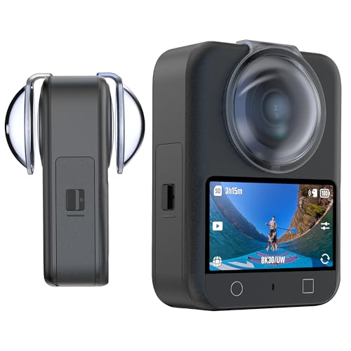 CYNOVA OSMO 360 - Protector de lente para DJI Osmo 360 accesorios (2 unidades, protección de lente para DJI Osmo 360, carcasa de plástico resistente a los arañazos, resistente a la abrasión y a los