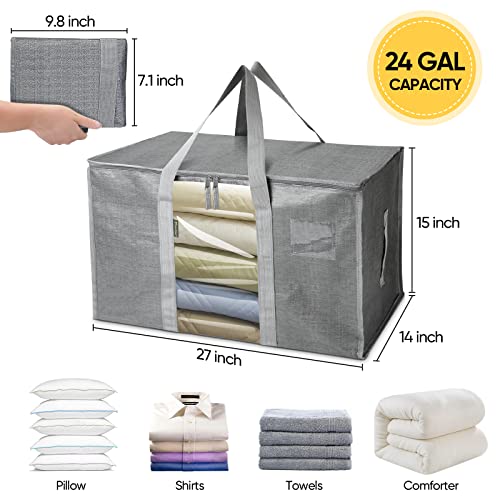 image for BALEINE 6-Pack Oversized Moving Bags with Reinforced Handles, Heavy-Du