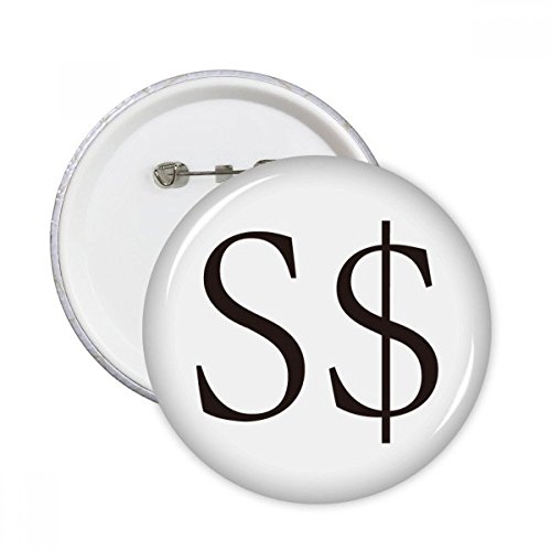 Pins bouton Singapour Dollar DIYthinker, badge rond XL multicolore pour décoration vêtement