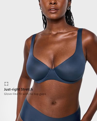 Image of INLYRIC Women's Mesh Balconette Bra Unlined | Ultra-soft, Unlined, Underwire, Light Support, No Padding, Semi-sheer, Demi, Seamless Look, Sexy, Supportive Comfortable