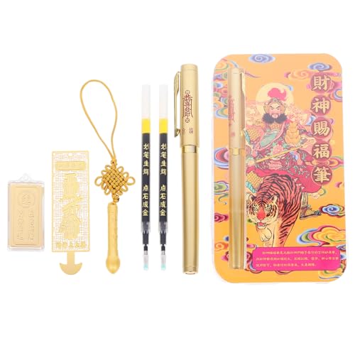 DOITOOL Gel Pen con Elementos Chinos Punta Fina Antideslizante Bolígrafo Ergonómico para Escritura Firma y Regalo para Oficina Estudiantes y Uso Escolar