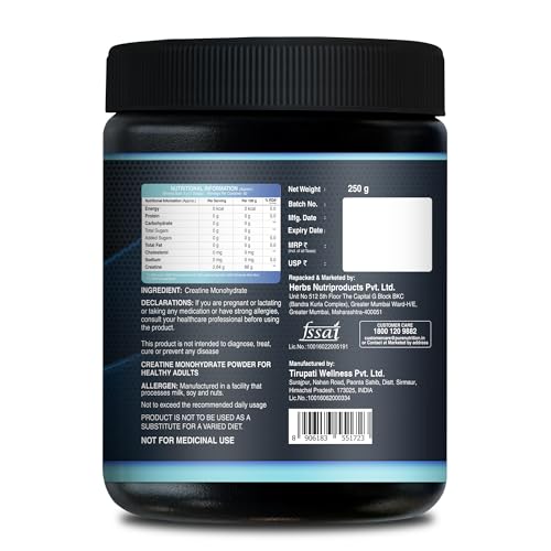 Image of Pure Nutrition Micronised Creatine Monohydrate Powder (250g), Pre /Post Workout Supplement, Instant Energy for Athletic Performance, Fast Recovery, Increased Muscle Mass, Unflavoured, 33 Servings