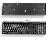 Interface USB : le clavier de l'ordinateur est fabriqué en matériau ABS, avec interface USB, avec une conception filaire