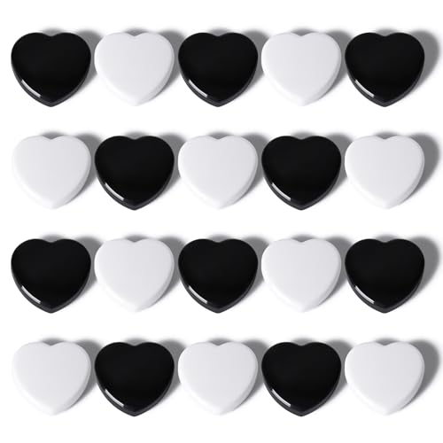 20 imanes decorativos en forma de corazón para refrigerador