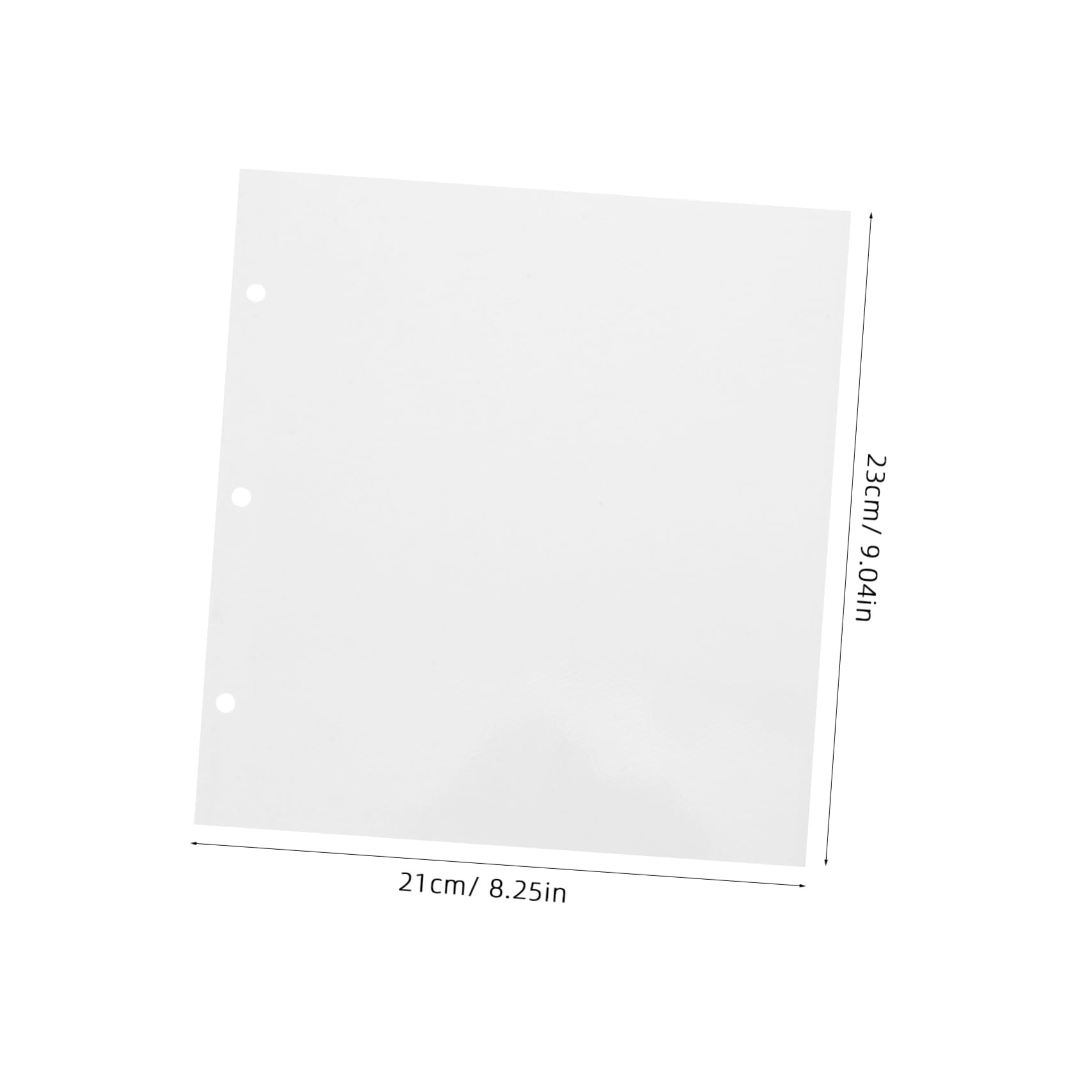 Garneck 10pcs Self-adhesive Photo Album Pages 3-hole Binder Sheets for Scrapbook Storage Pvc Material Card Sleeves Scrapbook Binder Inserts