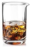 Cork & Mill Cocktail Mixing Glass - Large 24 oz Crystal Cocktail Mixer for Old Fashioneds, Manhattans and Other Stirred Whiskey Drinks - Essential Bar Accessories for Bartenders and Home Mixologists