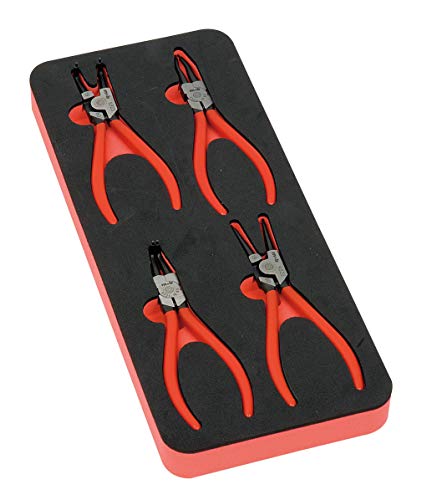 Preisvergleich Produktbild Set mit 4 Sicherungszangen mit Kunststoffgriff, 9809004001