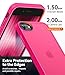 CANSHN Matte Case for iPhone SE 3/2 (2022/2020), iPhone 8/7, 4.7-Inch [Military Drop Certified] Translucent Back Phone Cover, Anti-Fingerprint - Hot Pink
