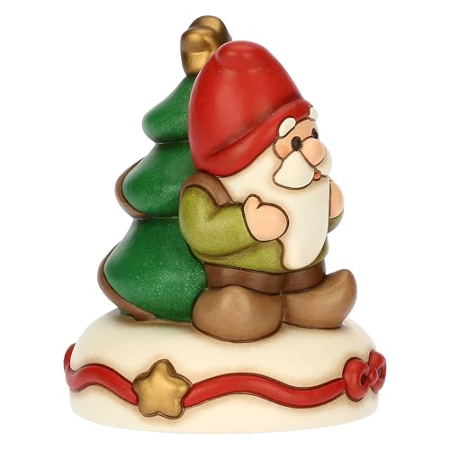 THUN, Carillon Gnomo Oliver e Albero di Natale in Ceramica di Alta Qualità, Versione Media, Collezione Natale, Statuine da Collezione, Idea Regalo per Natale, 11,7 x 12,1 x 14,6 cm - Immagine 3