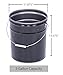 Vestil PAIL-STL-RI Steel Open Head Pail with Handle, 5 gallon Capacity, Black, Pack of 1