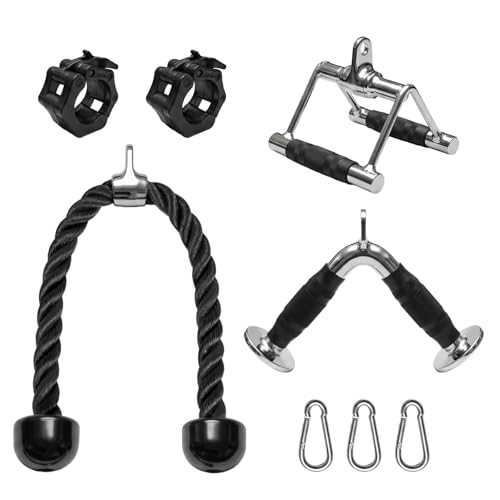 Eryntix Cable Machine Attachment Set (V-Bar, Rope, Handles)