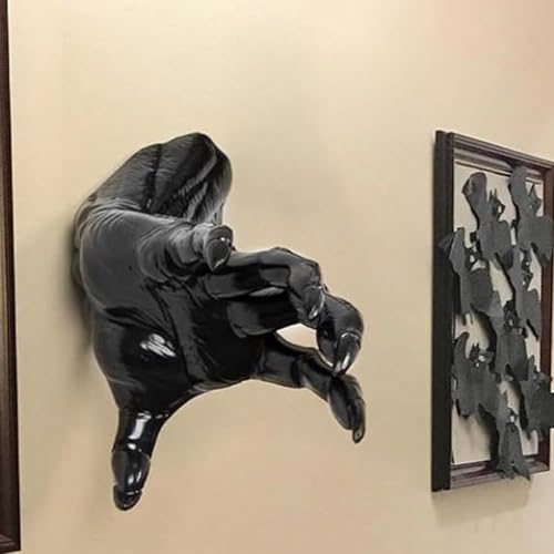 Soporte de mano de diablo para colgar en la pared decoración de Halloween 5