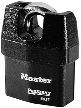 MASTER LOCK Heavy Duty Weatherproof Padlock [CEN Insurance Approved] [Closed Shackle] [Key] [Outdoor] 6327EURDCC – for Transportation and Industrial Applications