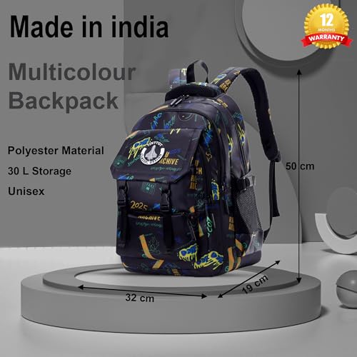 Image of Tinytot 30 Litre Waterproof School Backpack Bags for Women - Large 19 Inch Laptop Bag for Boys &Girls 12+ Years, College Bag for Girls and Boys, Men, Women - Ideal for Office, Travel, School, College