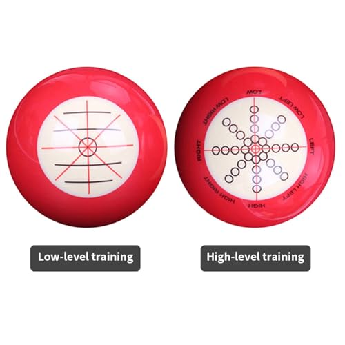 Bola de billar de entrenamiento rojo-blanco ideal para aprender efectos básicos 6