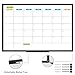 JILoffice Dry Erase Calendar Whiteboard - Magnetic White Board Calendar Monthly 36 X 24 Inch, Black Aluminum Frame Wall Mounted Board for Office Home and School