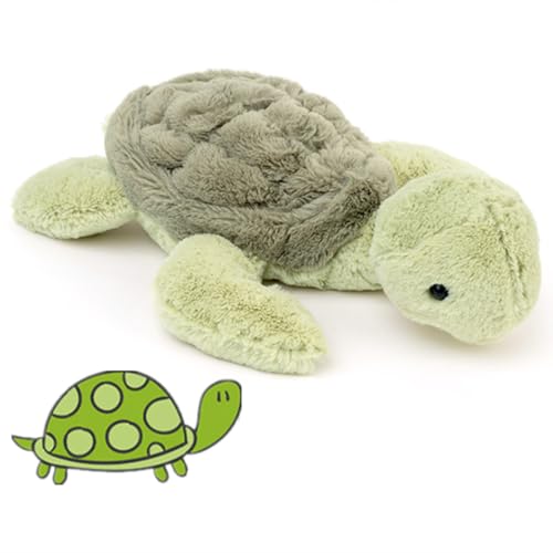 NatureMan 11 inch Weighted Plush Turtle Stuffed Animals, Soft Sea Turtle Plush Toy Cute Tortoise Plushies Dolls - Present for Kids, Babies,Toddlers