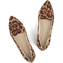 MUSSHOE Flats Shoes Women Dressy Pointed Toe Slip on Microfiber Comfortable Womens Flats Ballet Flats for Women