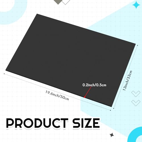 Image of Pangda 4 Pcs 19.6 x 12.99 Inches Aquarium Fish Self Leveling Mat for Under Tank Foam Compressible Neoprene Mat with Adhesive Backing Waterproof Easy to Cut Stability, Black