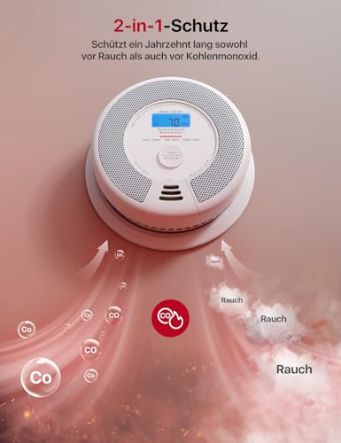 X-Sense WLAN Rauch- und Kohlenmonoxid Melder SC07-MR, Smart Vernetzter CO Melder, mit X-Sense Home Security-App… – Ansicht 5