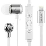 Spigen Lightning Headphone for iPhone Earbud Earphone for iPhone X / 8/8 Plus / 7/7 Plus / 6S / 6S Plus with Apple MFI Approved Lightning Port with Extra Eartips - White