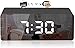 Produktbild KENIY Digitaler Wecker, LED Digitaluhr mit Temperaturanzeige Tragbarer Spiegelwecker,12/24 Stunden,Schlummerfunktion USB Ladeanschluss,Alarm Clock Wecker Uhr für Schlafzimmer Home Office