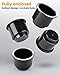 JoyTutus Cup Holder Insert 4pcs for RV Boat Car Couch Golf Cart, Elegant Chrome, Large Plastic Universal Drop in Cup Holder for Pontoon Table Sofa